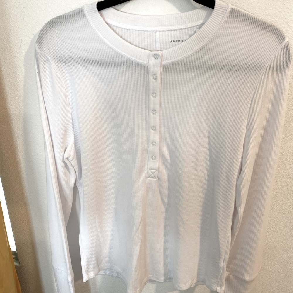 White Thermal long sleeve top size XL